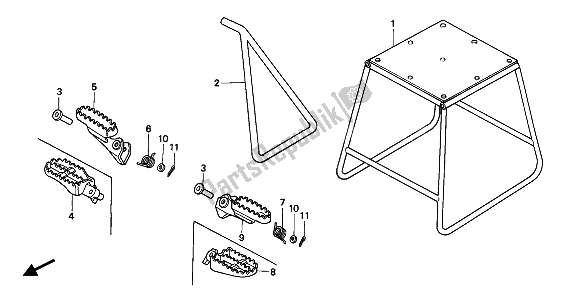 Todas las partes para Soporte Y Paso de Honda CR 125R 1992