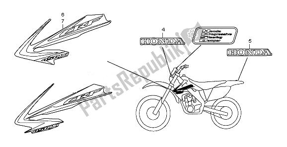 Alle onderdelen voor de Mark van de Honda CRF 450X 2011