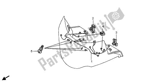 Todas las partes para Carenado Sub Arnés de Honda GL 1500 SE 1995