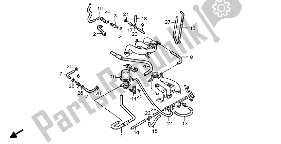 All parts for the Tubing of the Honda GL 1500 SE 1996