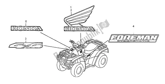 Todas las partes para Marca de Honda TRX 500 FA Fourtrax Foreman 2005