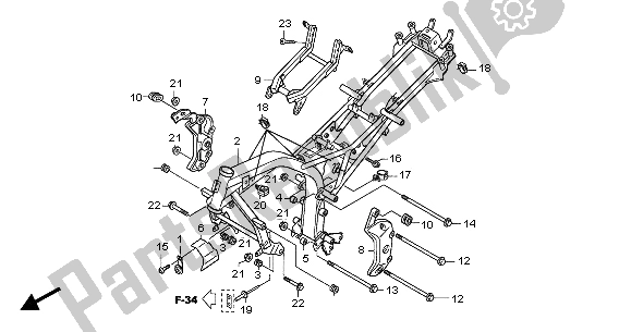 Tutte le parti per il Corpo Del Telaio del Honda CBF 600N 2007