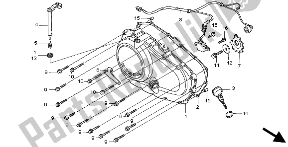 Todas las partes para Tapa Del Cárter Derecho de Honda CB 500 1999