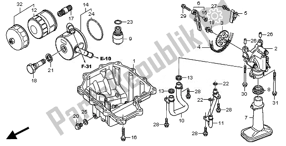 All parts for the Oil Pan & Oil Pump of the Honda CBR 600 RR 2011