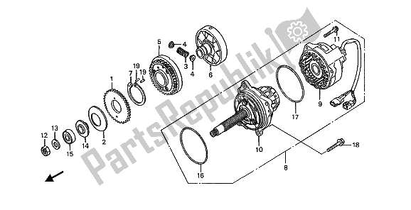 All parts for the Generator of the Honda ST 1100 1992