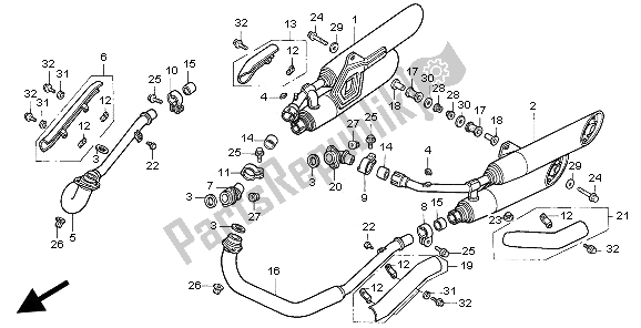 Tutte le parti per il Silenziatore Di Scarico del Honda VF 750C 1997