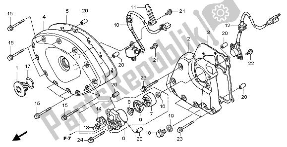 All parts for the Front Cover Transmission Cover of the Honda GL 1800 2009