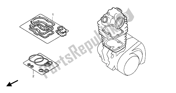 All parts for the Eop-1 Gasket Kit A of the Honda CBF 250 2006