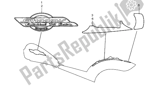 All parts for the Mark of the Honda VT 600C 1997