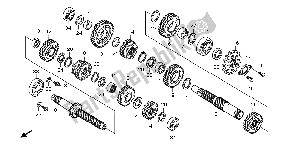 All parts for the Transmission of the Honda CRF 150R SW 2009