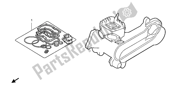 All parts for the Eop-1 Gasket Kit of the Honda CR 80R SW 1997