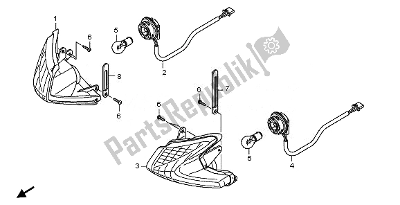 Tutte le parti per il Winker del Honda XL 125V 2008