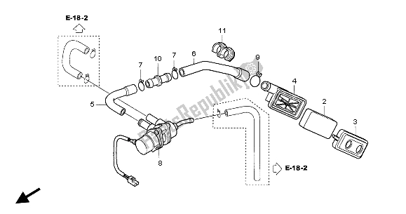 Tutte le parti per il Filtro Dell'aria Secondario del Honda CB 600F Hornet 2003