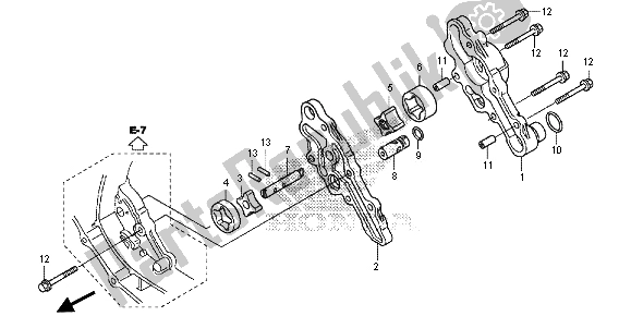 Tutte le parti per il Pompa Dell'olio del Honda TRX 420 FA Fourtrax Rancher AT 2013
