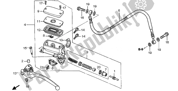 All parts for the Clutch Master Cylinder of the Honda VFR 800 2010