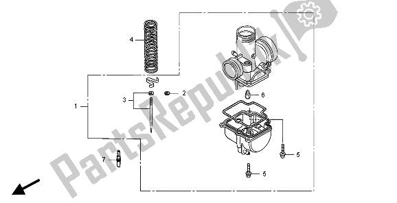 Todas las partes para Kit De Piezas Opcionales Del Carburador de Honda CR 80R 1995