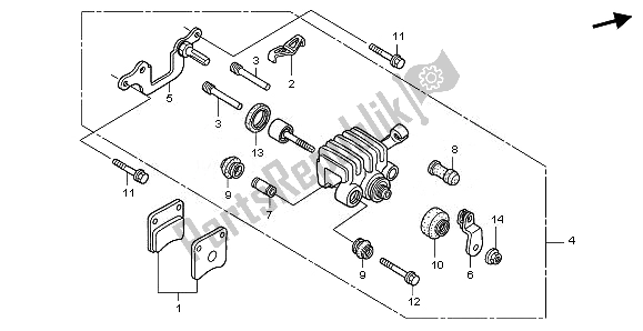 Wszystkie części do Zacisk Hamulca Postojowego Honda FJS 400A 2011
