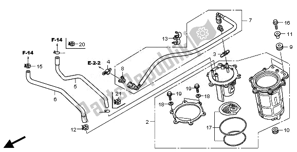 Toutes les pièces pour le Pompe à Essence du Honda VT 750 CS 2010