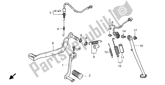 Toutes les pièces pour le Pédale Et Support du Honda XL 600V Transalp 1999