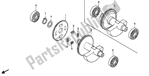 Tutte le parti per il Equilibratore del Honda XR 600R 1990