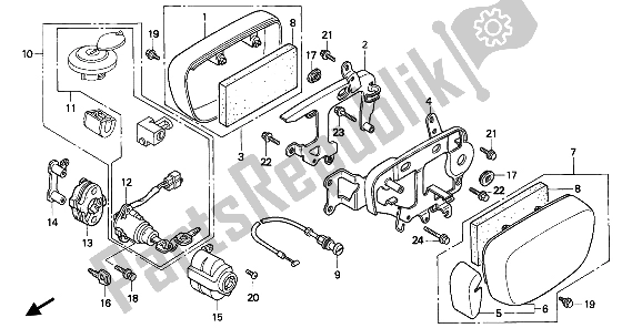 Tutte le parti per il Coperchio Laterale Carburatore del Honda VF 750C 1994