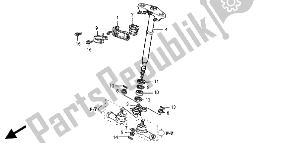 Todas las partes para Eje De Dirección de Honda TRX 680 FA Fourtrax Rincon 2012
