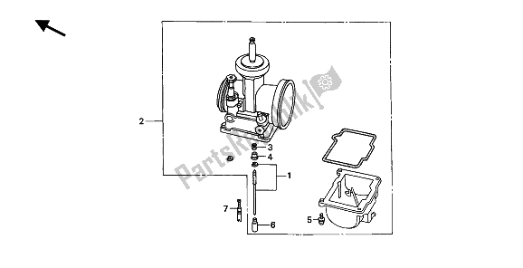 Todas las partes para Kit De Piezas Opcionales Del Carburador de Honda CR 125R 1991