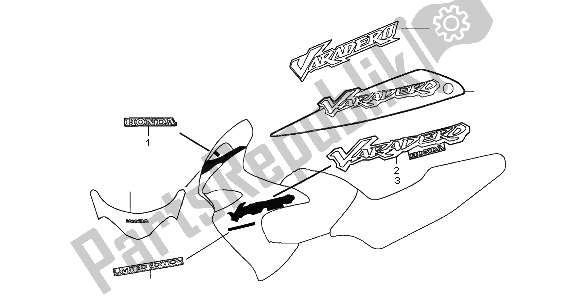 All parts for the Mark of the Honda XL 125V 2001