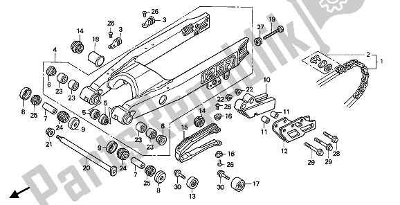 Todas las partes para Basculante de Honda CR 125R 1990