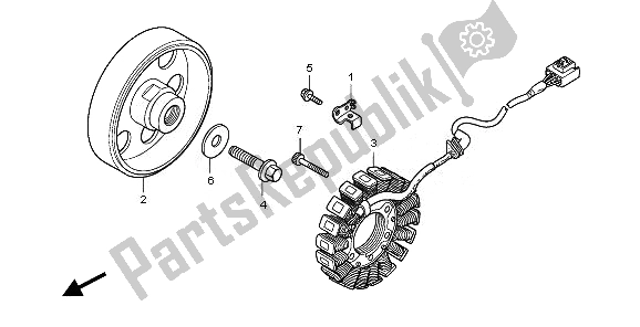 All parts for the Generator of the Honda CBF 1000 TA 2010