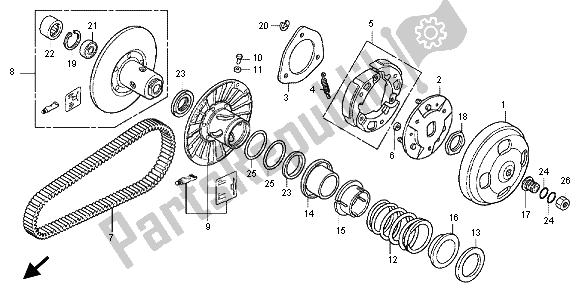 Todas las partes para Cara Conducida de Honda SH 300R 2012