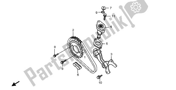 Toutes les pièces pour le Chaîne De Came du Honda TRX 450 ES Foreman 2000