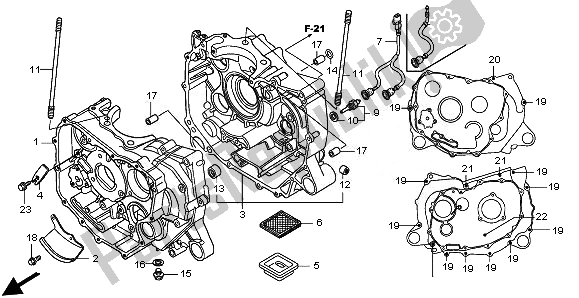 Tutte le parti per il Carter del Honda TRX 500 FE Foretrax Foreman ES 2010