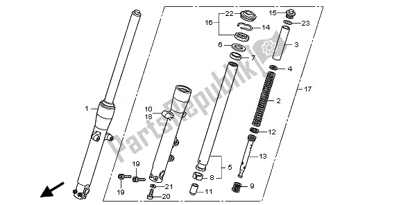 Tutte le parti per il Forcella Anteriore del Honda VT 750S 2011