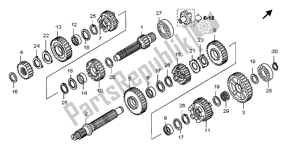 Toutes les pièces pour le Transmission du Honda ST 1300 2008