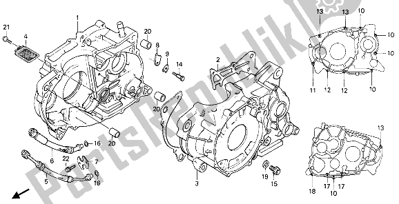 Tutte le parti per il Carter del Honda NX 650 1989