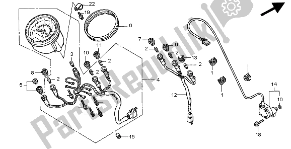 Todas las partes para Metro (kmh) de Honda VT 750C 1997