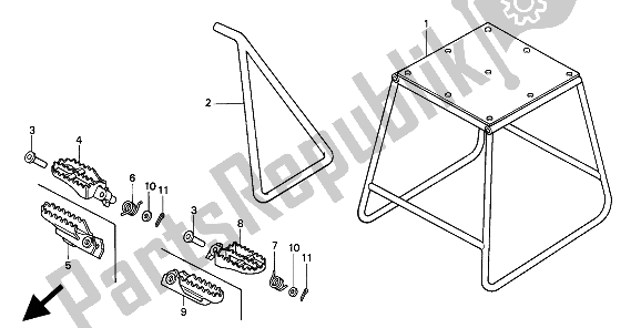 Todas las partes para Soporte Y Paso de Honda CR 500R 1994