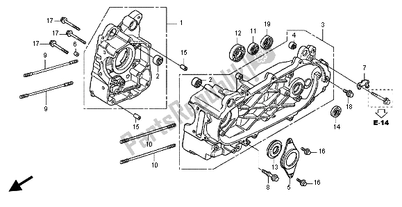 Tutte le parti per il Carter del Honda SH 125 2012