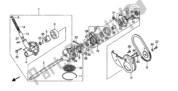 Wszystkie części do Pompa Olejowa Honda GL 1500 SE 1992