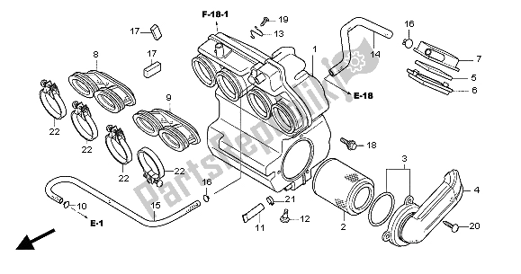 Todas las partes para Filtro De Aire de Honda CBF 600N 2004