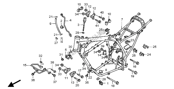 Todas las partes para Cuerpo Del Marco de Honda XR 600R 1997