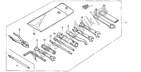 All parts for the Tools of the Honda CMX 450C 1988