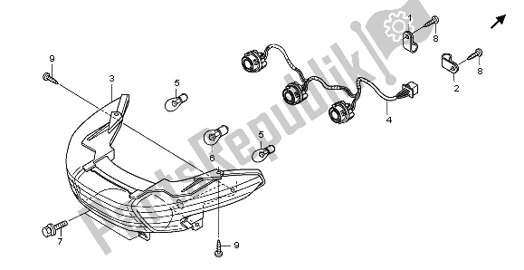 Tutte le parti per il Luce Di Combinazione Posteriore del Honda NHX 110 WH 2013