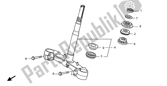 Tutte le parti per il Gambo Dello Sterzo del Honda FJS 600D 2006