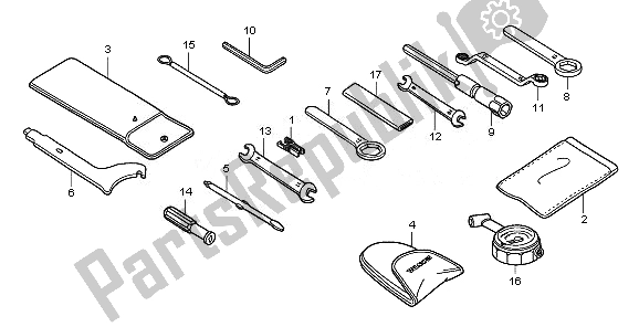 Alle onderdelen voor de Hulpmiddelen van de Honda CBR 600 FA 2011