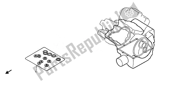 All parts for the Eop-2 Gasket Kit B of the Honda NSA 700A 2008