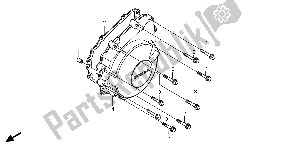 All parts for the Generator Cover of the Honda CBR 600F 1997