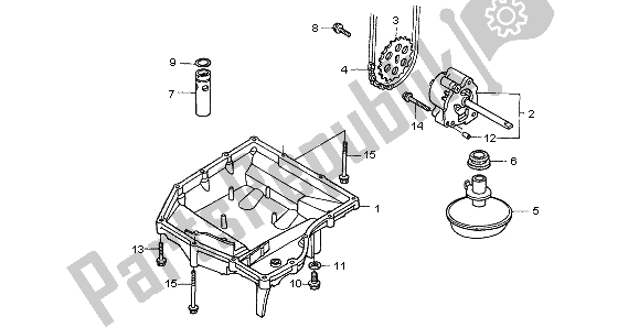 Wszystkie części do Miska Olejowa I Pompa Olejowa Honda CBF 600 NA 2007
