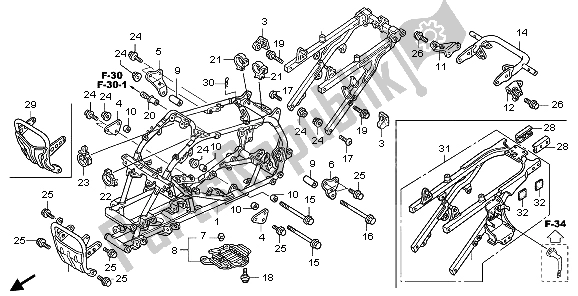 Todas las partes para Cuerpo Del Marco de Honda TRX 450 ER 2007